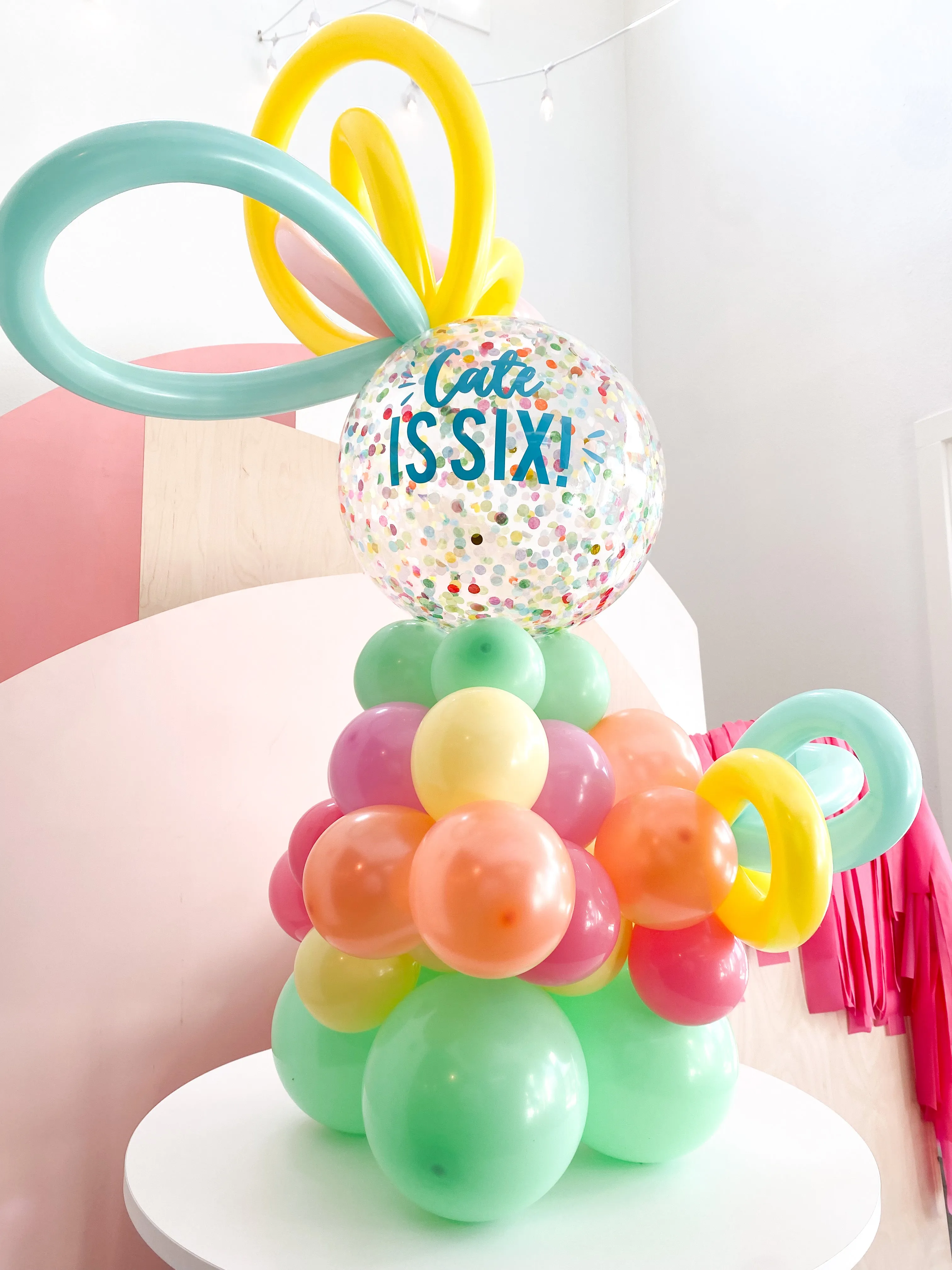 Pastel Confetti Centerpiece