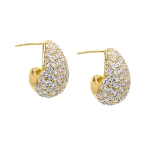 Pave Graduated Teardrop Stud Earring