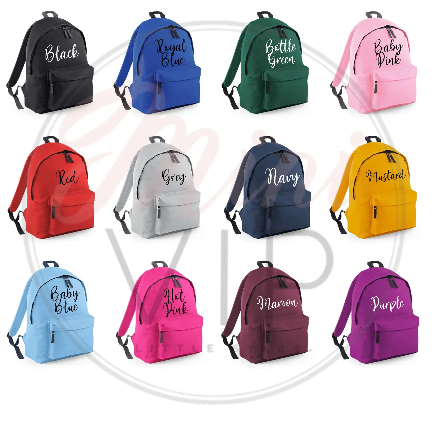 Personalised Script Name Bag - other back pack colour options