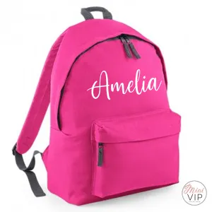 Personalised Script Name Bag - other back pack colour options
