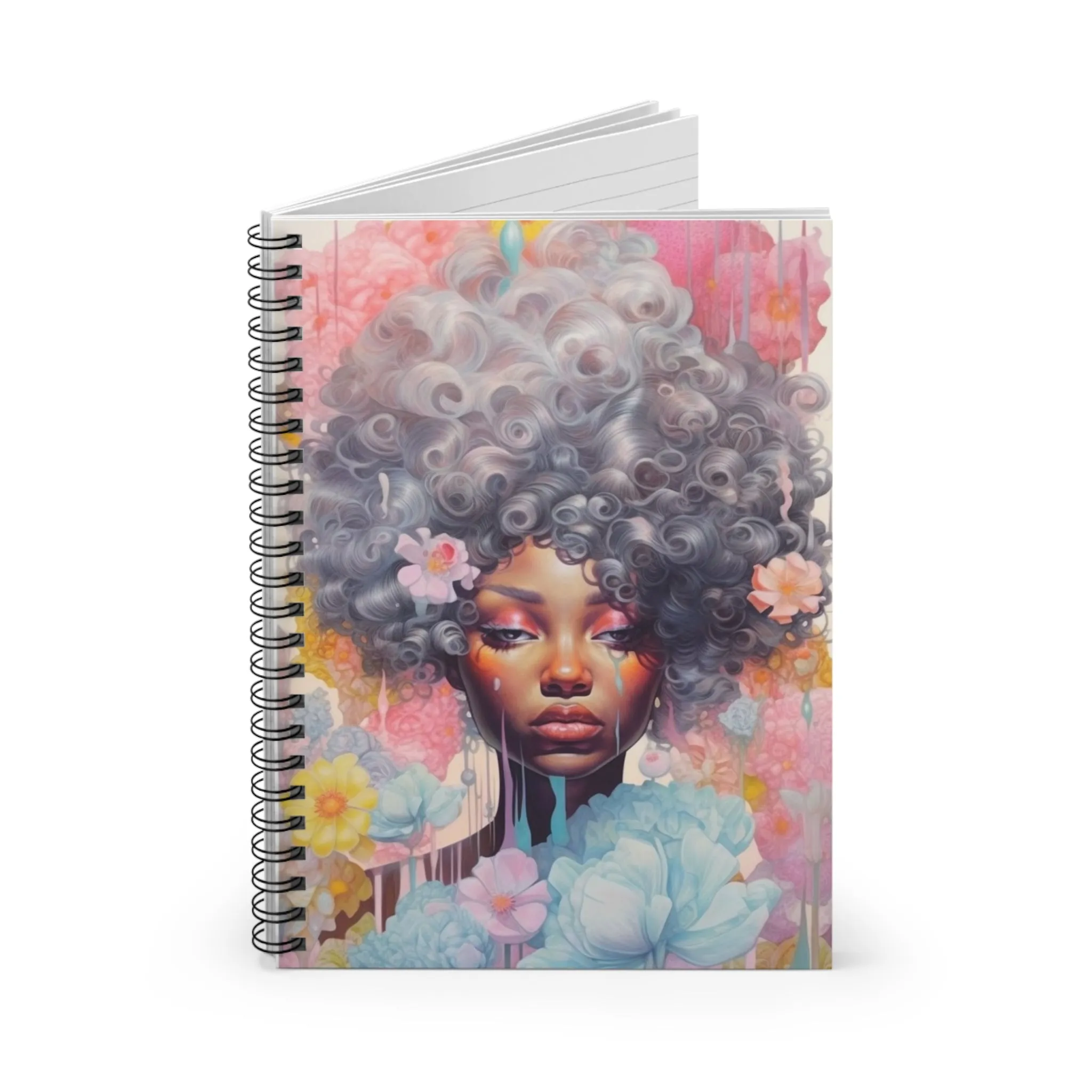 Pink and silver vibe Spiral Notebook - Ruled Line