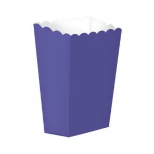 Popcorn Box Plain Purple 5pcs (13 x 9.5 cm)