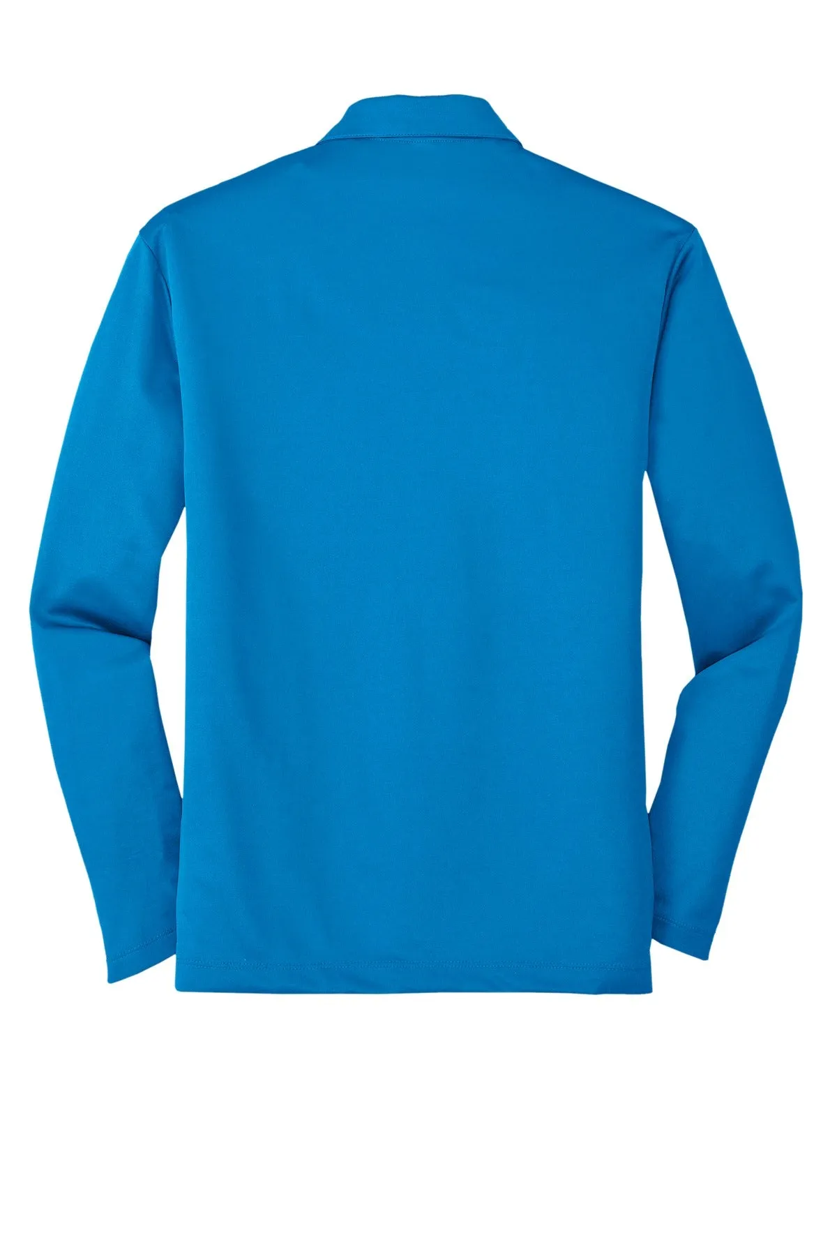 Port Authority Silk Touch Performance Long Sleeve Polo. K540LS Brilliant Blue