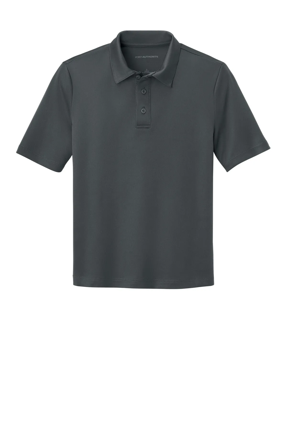 Port Authority Youth Silk Touch Performance Polo. Y540 Steel Grey