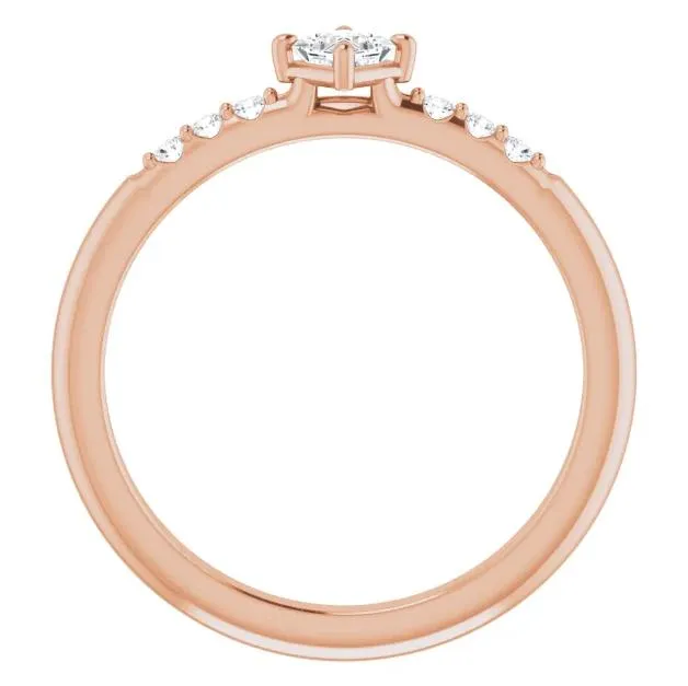 Princess Gemstone Lab-Grown Diamond Accent Stackable Ring