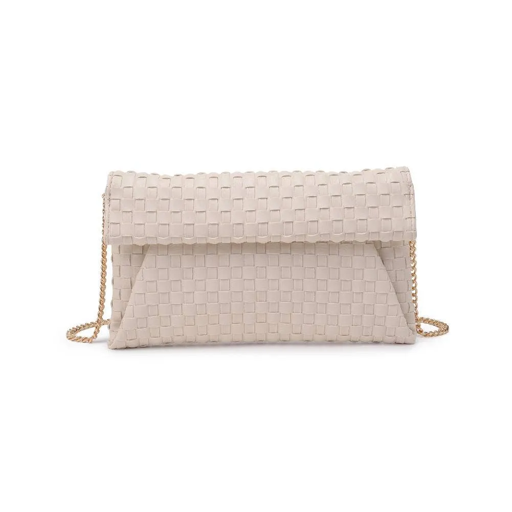 Priscilla Woven Clutch: Nude