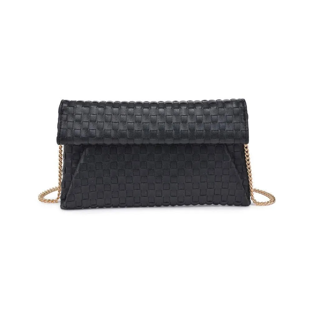 Priscilla Woven Clutch: Nude