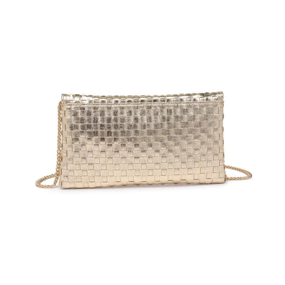 Priscilla Woven Clutch: Nude