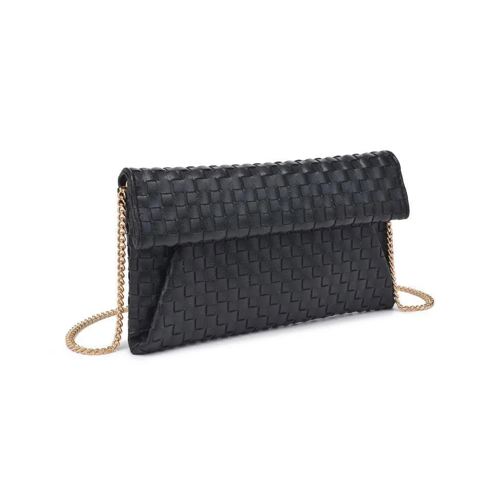 Priscilla Woven Clutch: Nude
