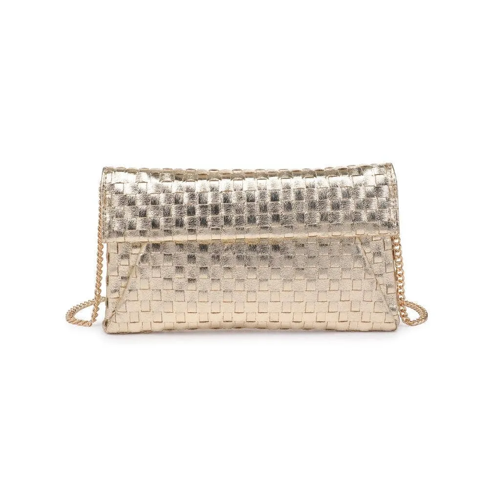 Priscilla Woven Clutch: Nude