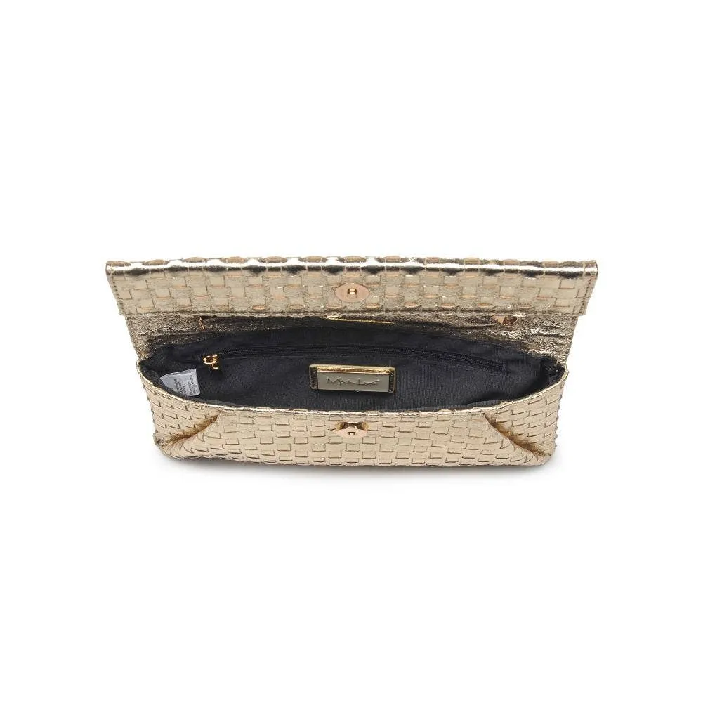 Priscilla Woven Clutch: Nude