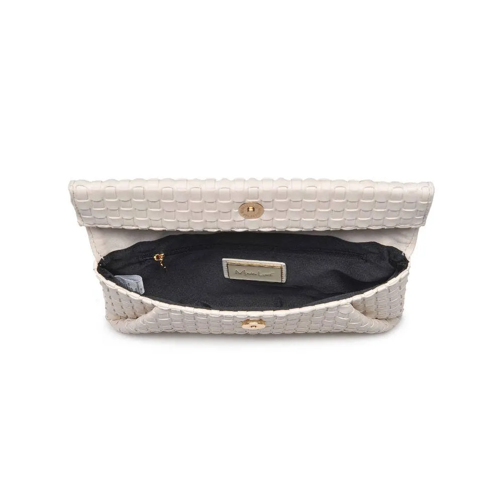 Priscilla Woven Clutch: Nude