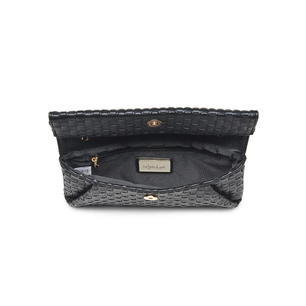 Priscilla Woven Clutch: Nude