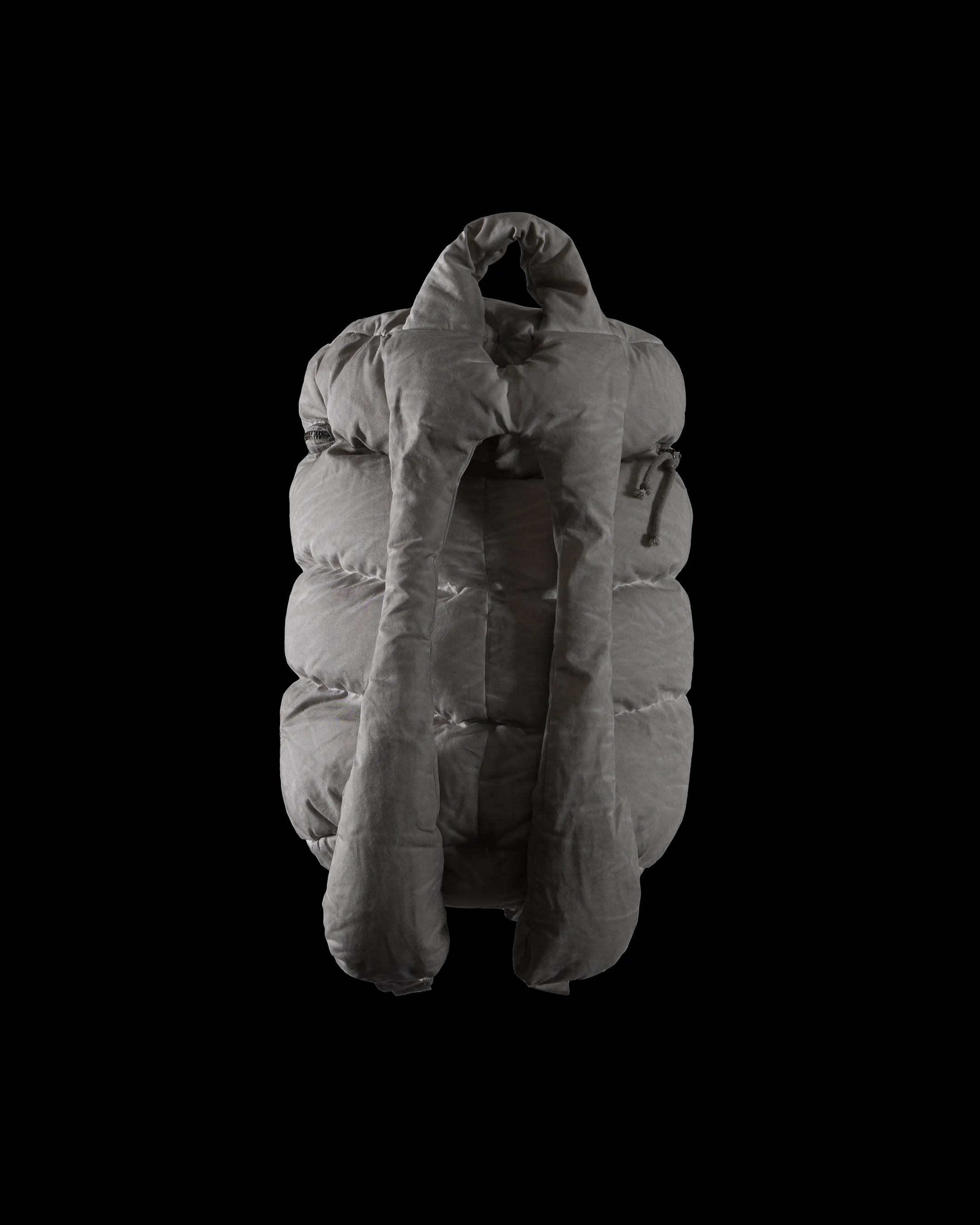 Puffer Backpack - "Light Grey"