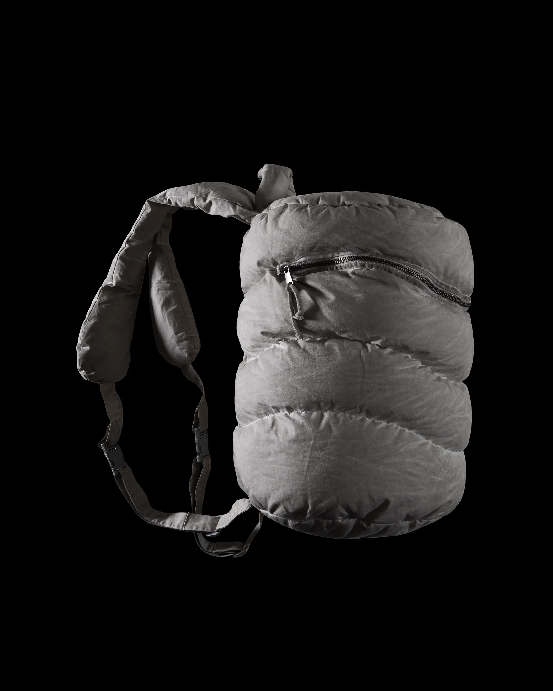 Puffer Backpack - "Light Grey"