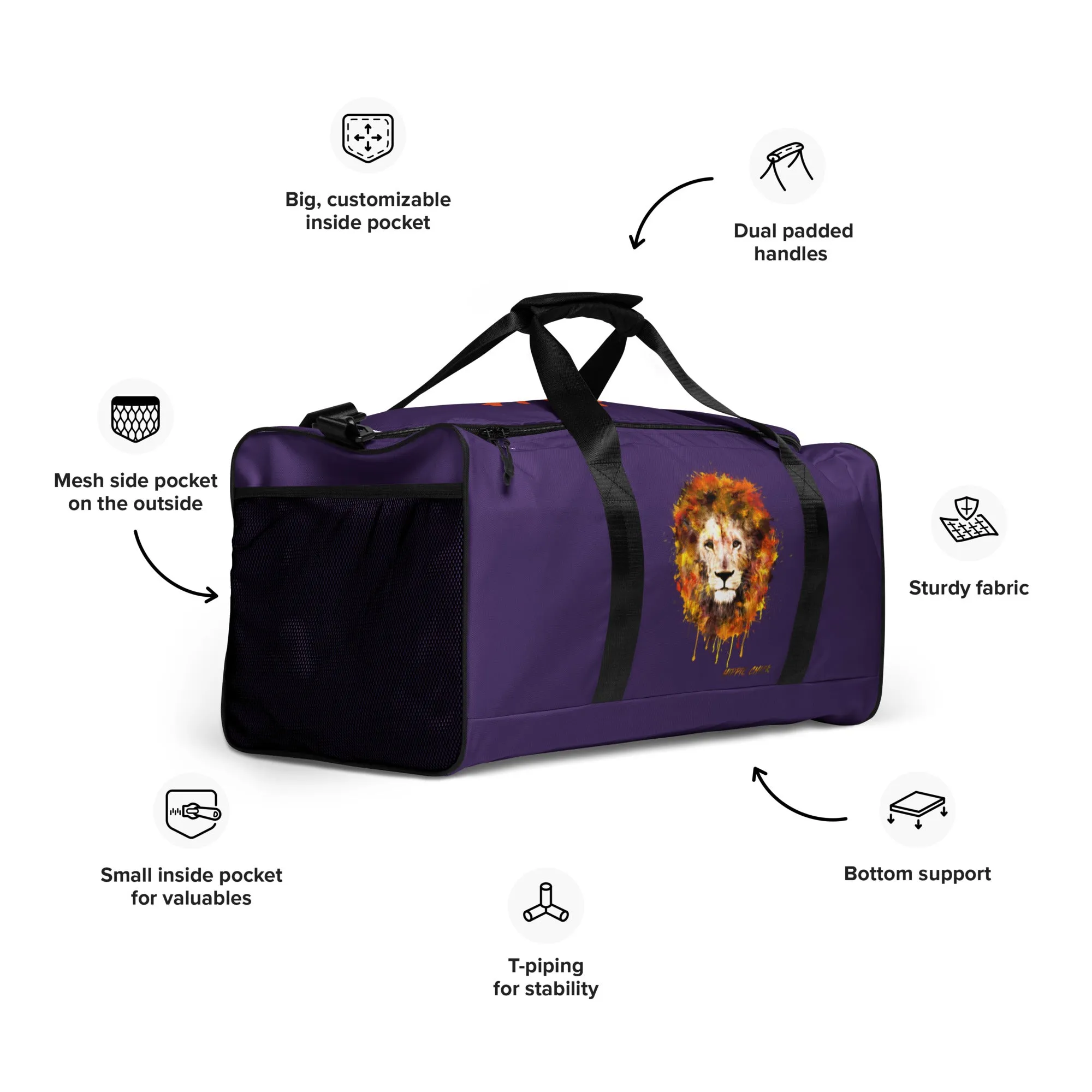 Purple Duffle Bag - OG Hippie Chick