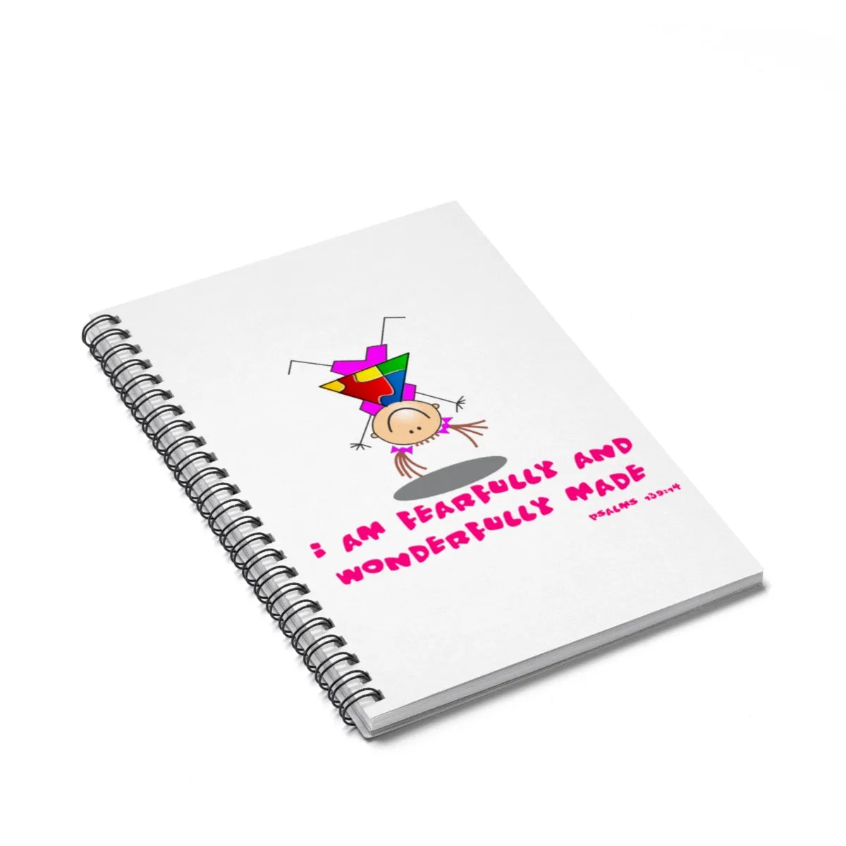"Wonderfully Made" Autistic Spiral Notebook - Ruled Line