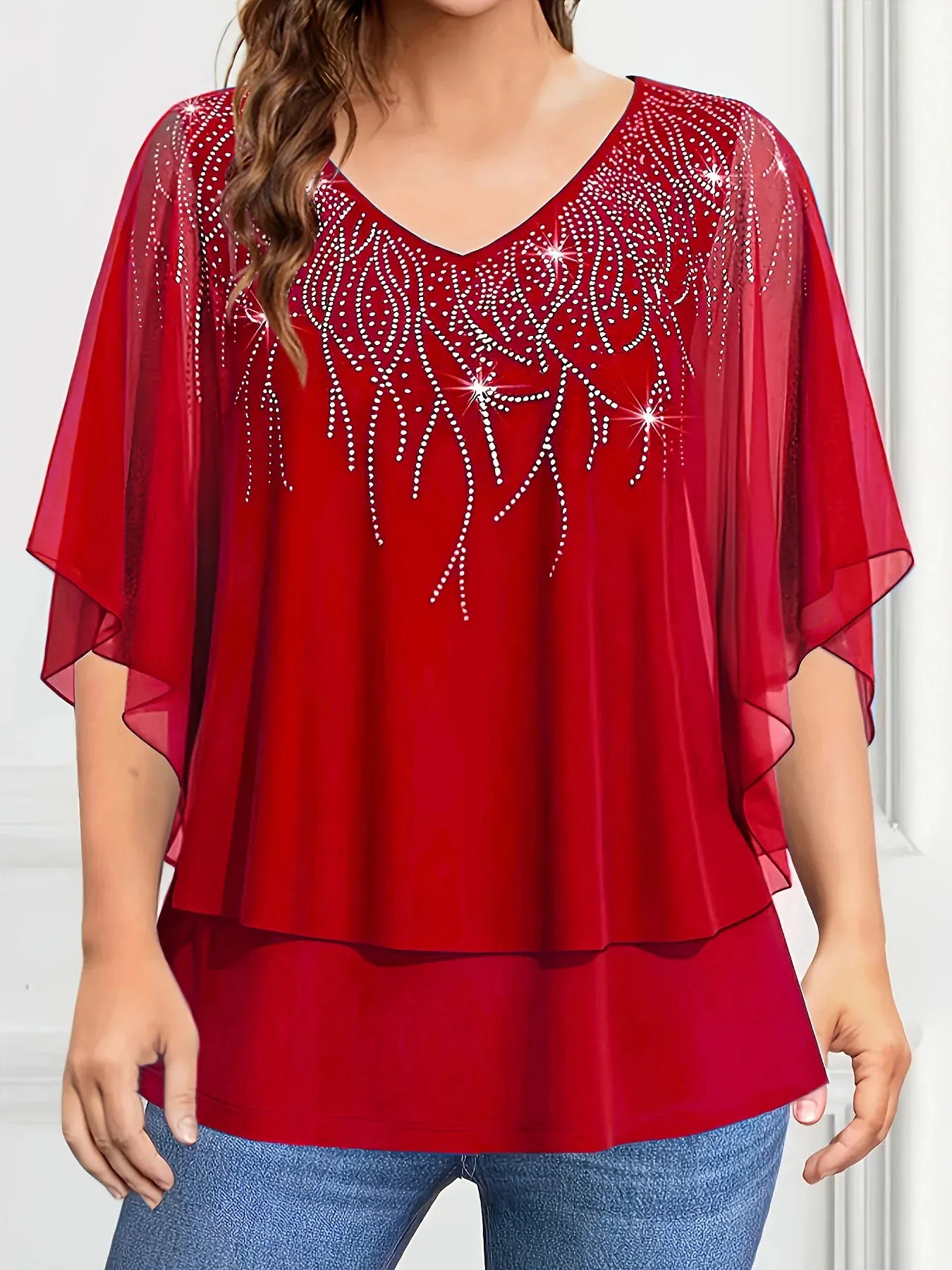 Radiance Flow Plus Size Blouse