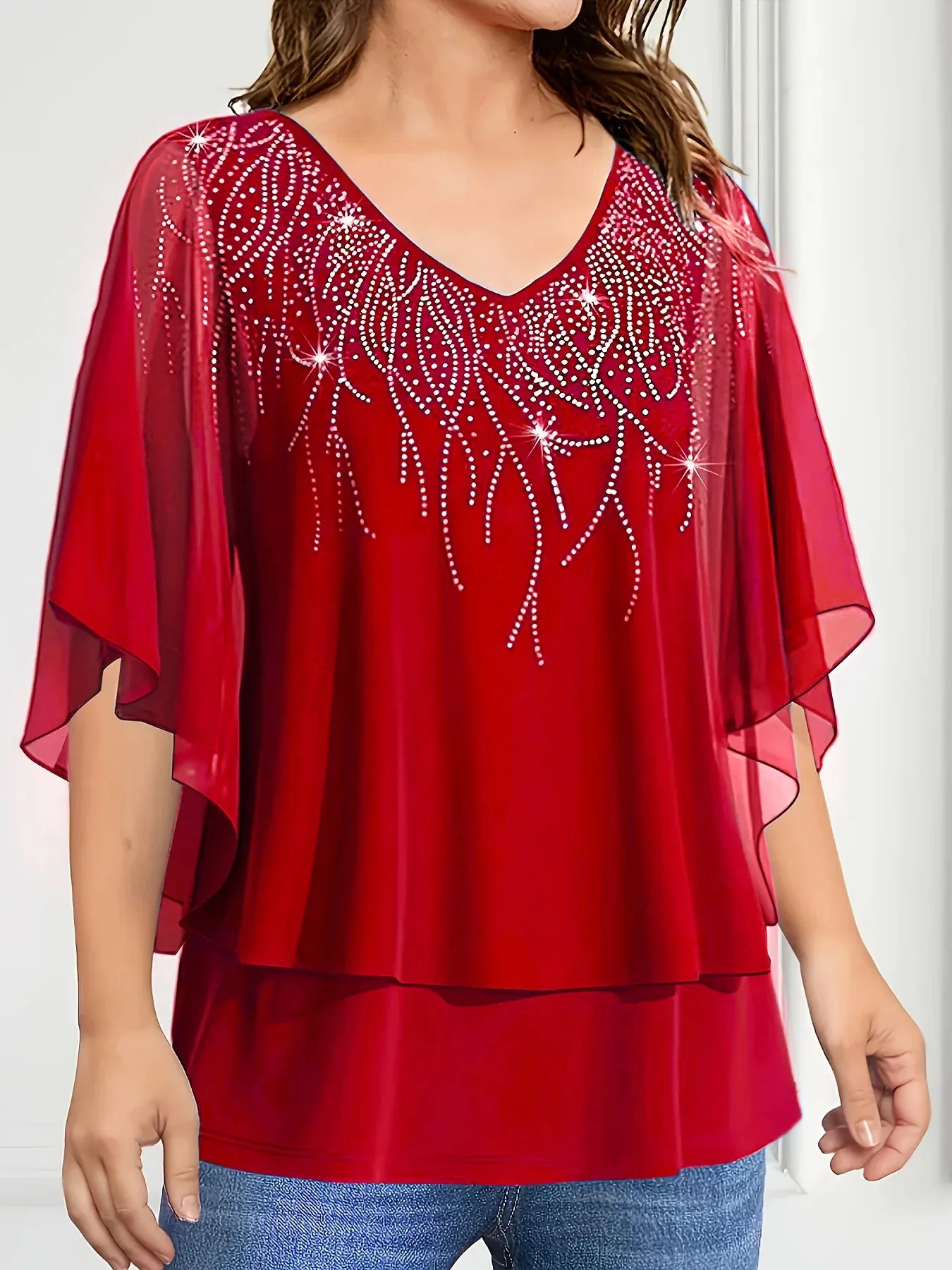 Radiance Flow Plus Size Blouse