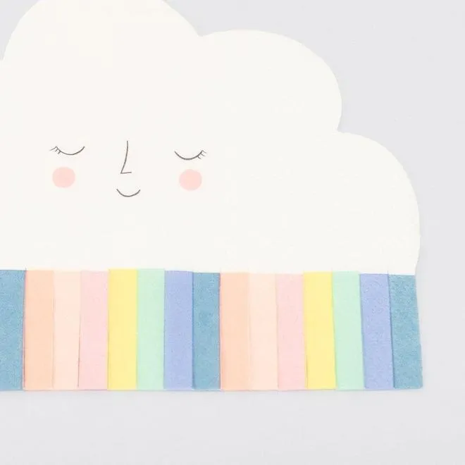 Rainbow Sun Cloud Napkins