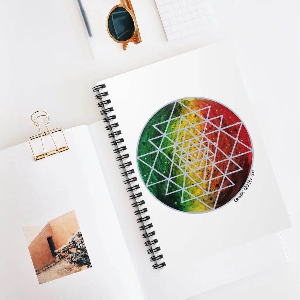 Rasta Sri Yantra Spiral Notebook - Ruled Line