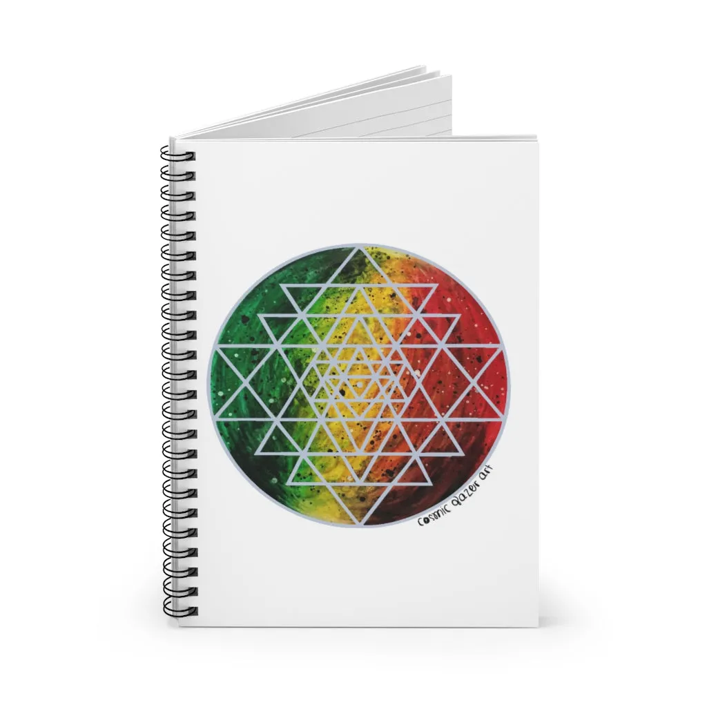 Rasta Sri Yantra Spiral Notebook - Ruled Line