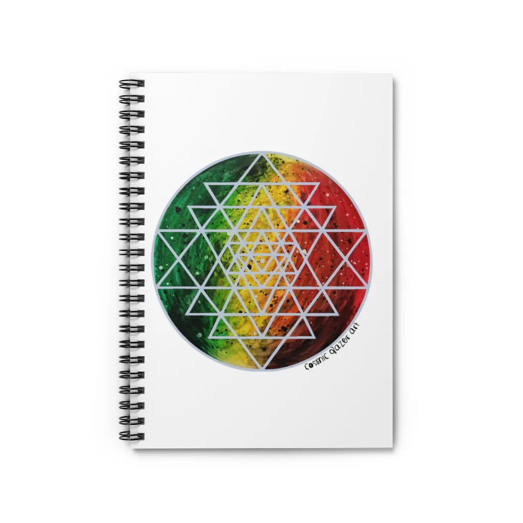 Rasta Sri Yantra Spiral Notebook - Ruled Line