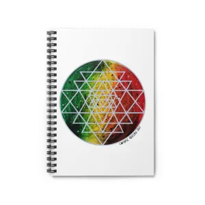 Rasta Sri Yantra Spiral Notebook - Ruled Line