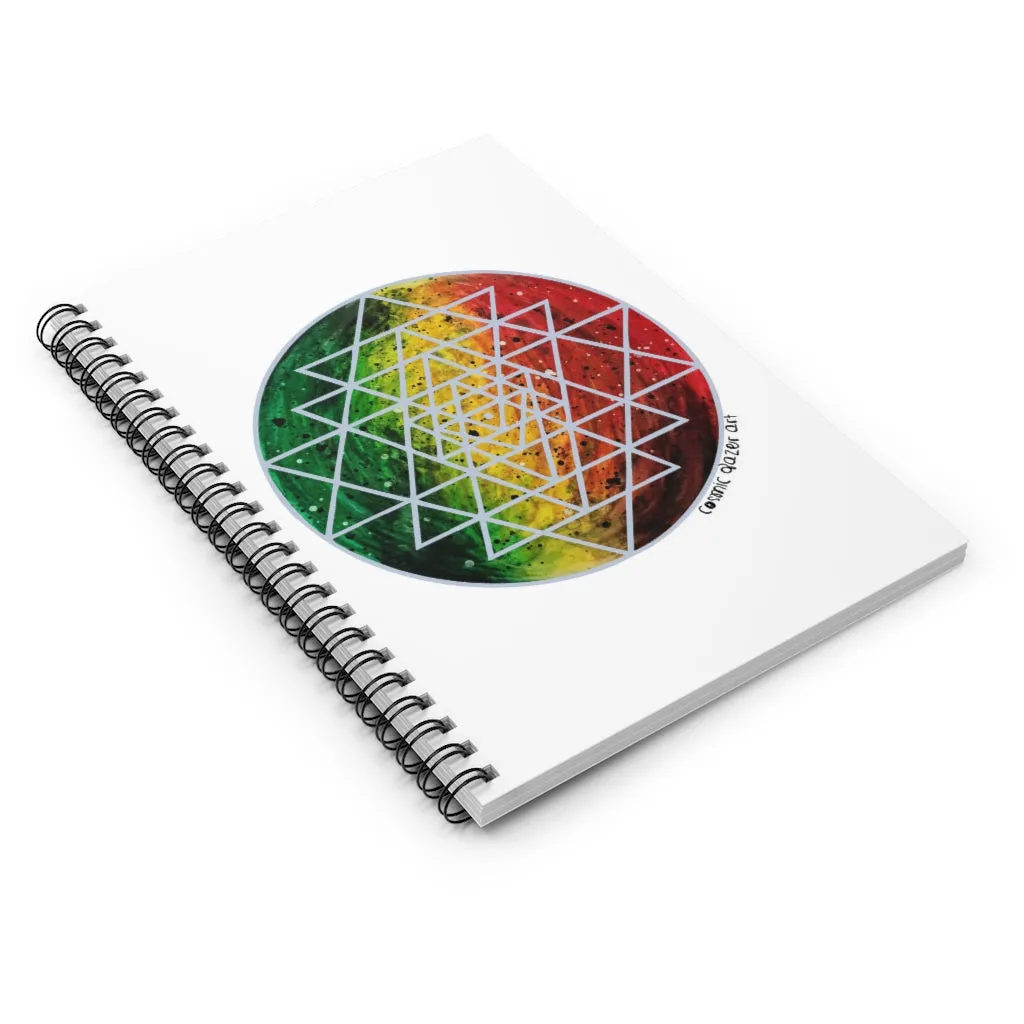 Rasta Sri Yantra Spiral Notebook - Ruled Line