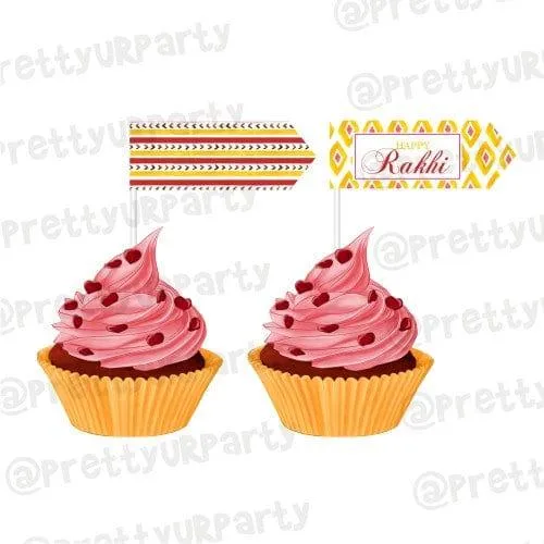 Red and Yellow Pattern Rakhi Picks