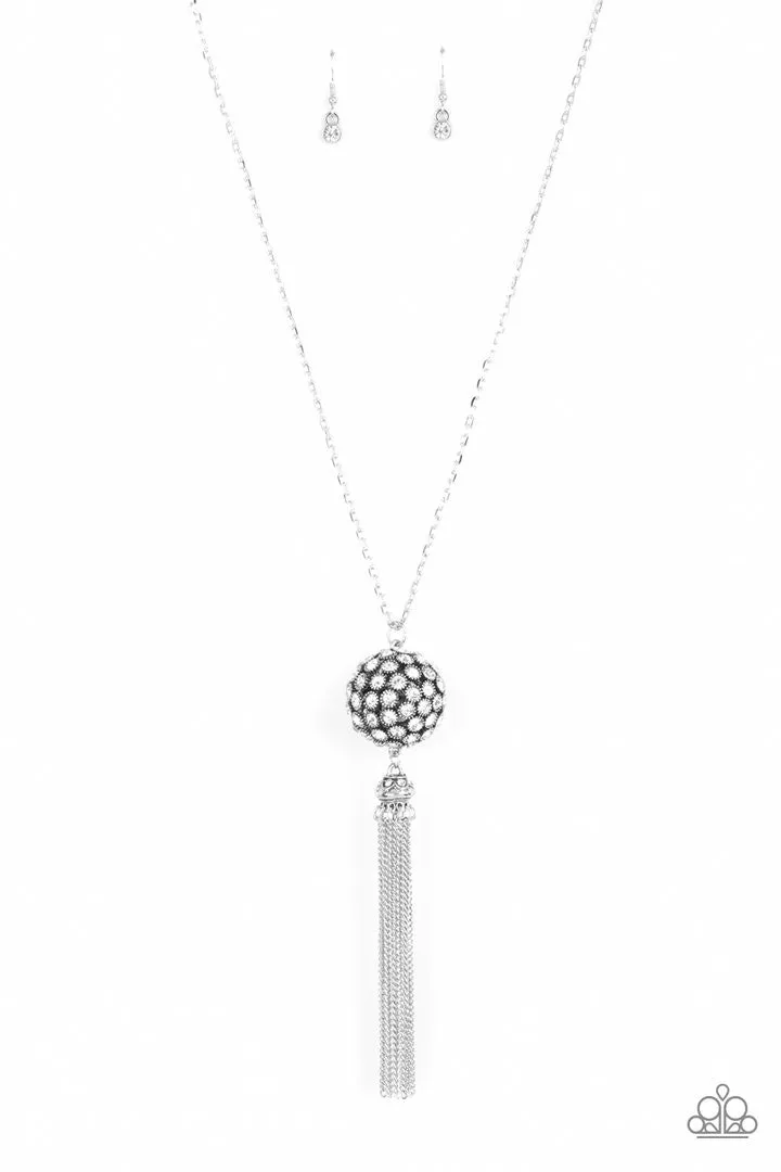 Rhinestone Revolution White Paparazzi Necklace