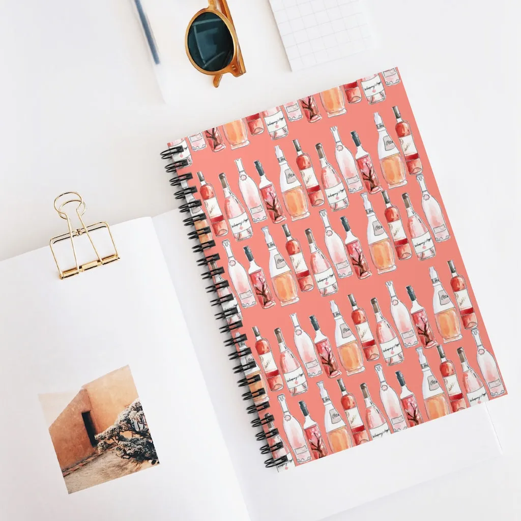 Rosé Day Spiral Notebook - Ruled Line