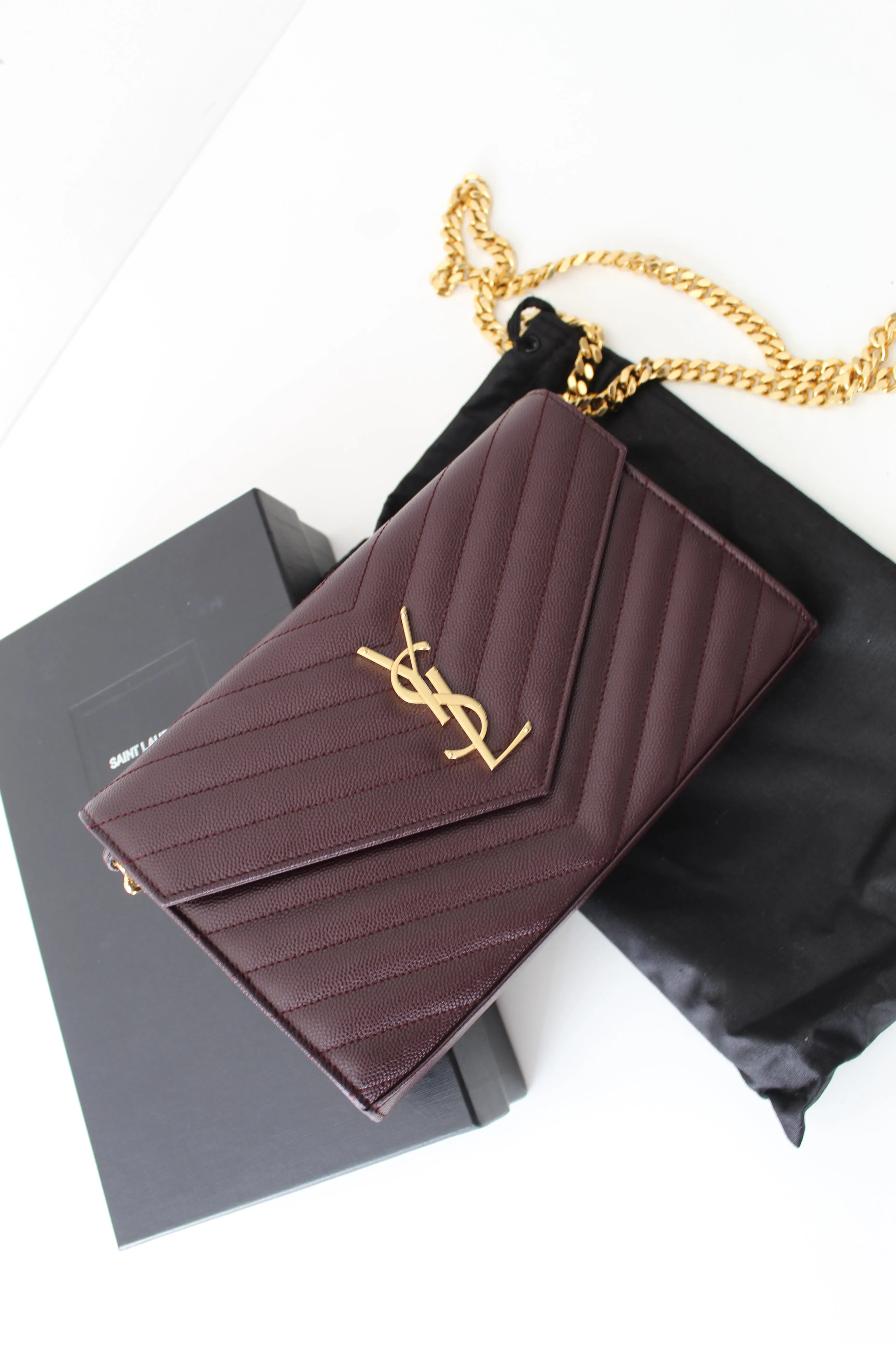 Saint Laurent YSL Monogram Brown Cross body Bag
