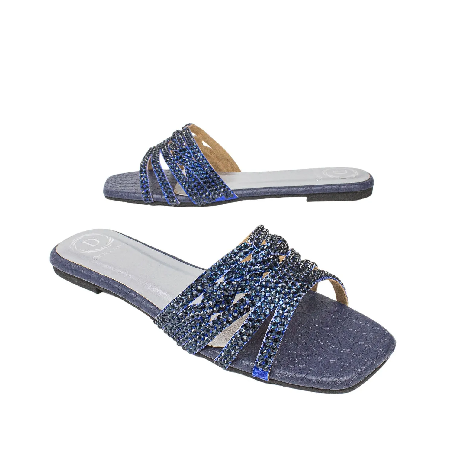 Salwa Flats S84F - Navy Blue