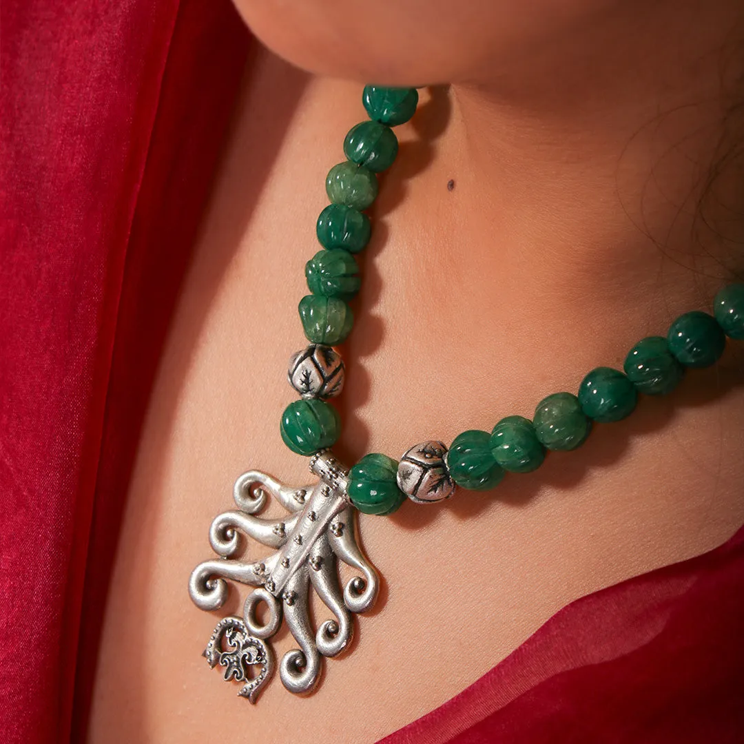 Sanchi Silver Necklace By MOHA