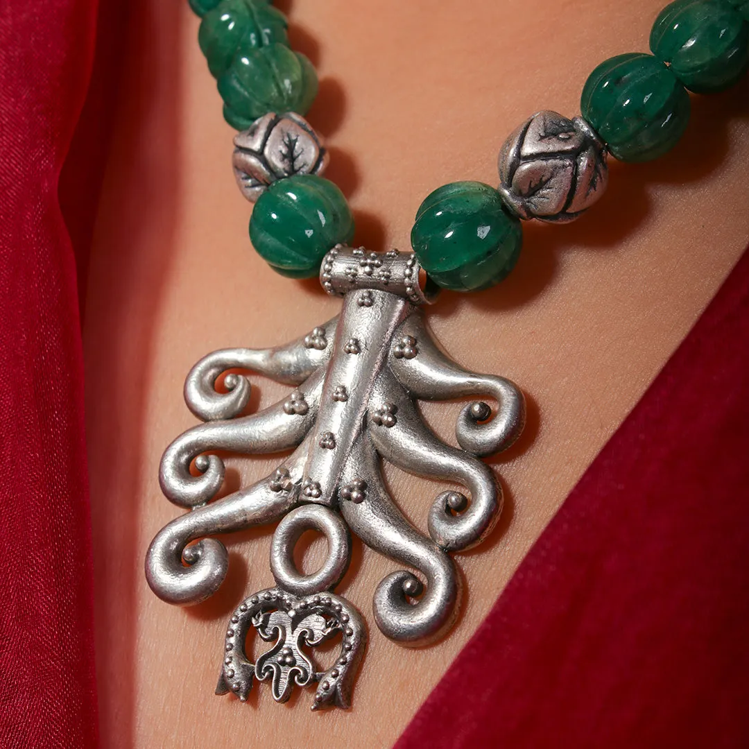 Sanchi Silver Necklace By MOHA