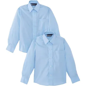 School Banner Shirt Twin Pack - White & Blue
