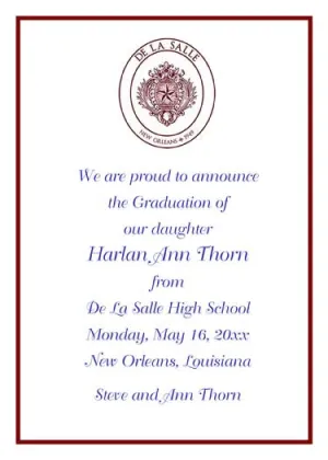 SCHOOL LOGO CUSTOM INVITATION