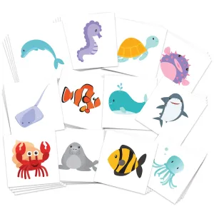Sea Creatures Temporary Tattoos