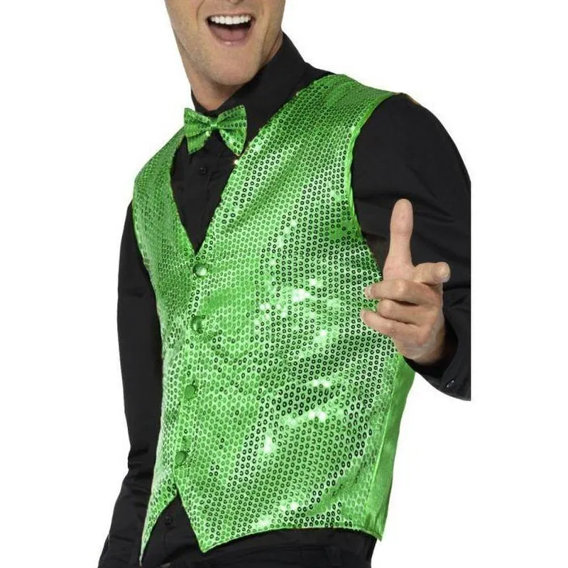 Sequin Waistcoat, Green