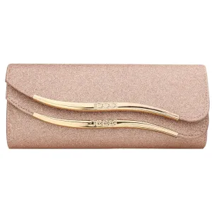 Sequined Clutch Bag Chic Evening Handbag Shoulder Bag with Chain Strap