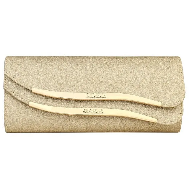 Sequined Clutch Bag Chic Evening Handbag Shoulder Bag with Chain Strap