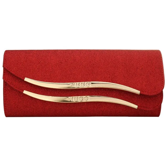 Sequined Clutch Bag Chic Evening Handbag Shoulder Bag with Chain Strap
