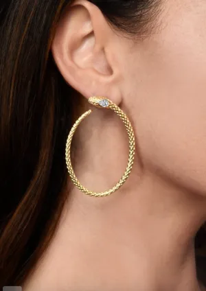 Serpent Hoop Earrings