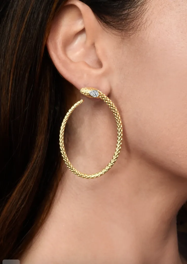 Serpent Hoop Earrings