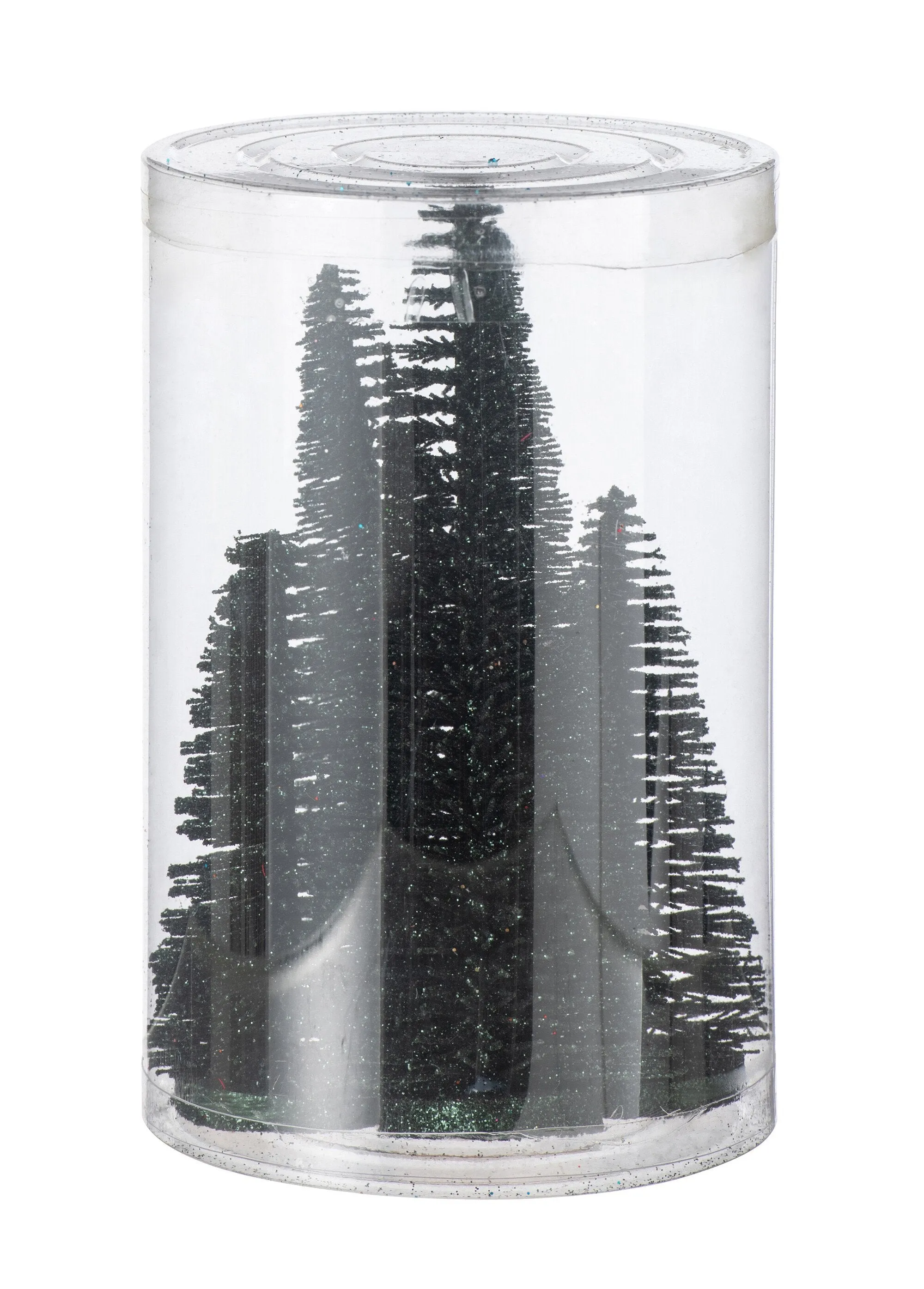 Set of 4 glittery Christmas trees to stand on