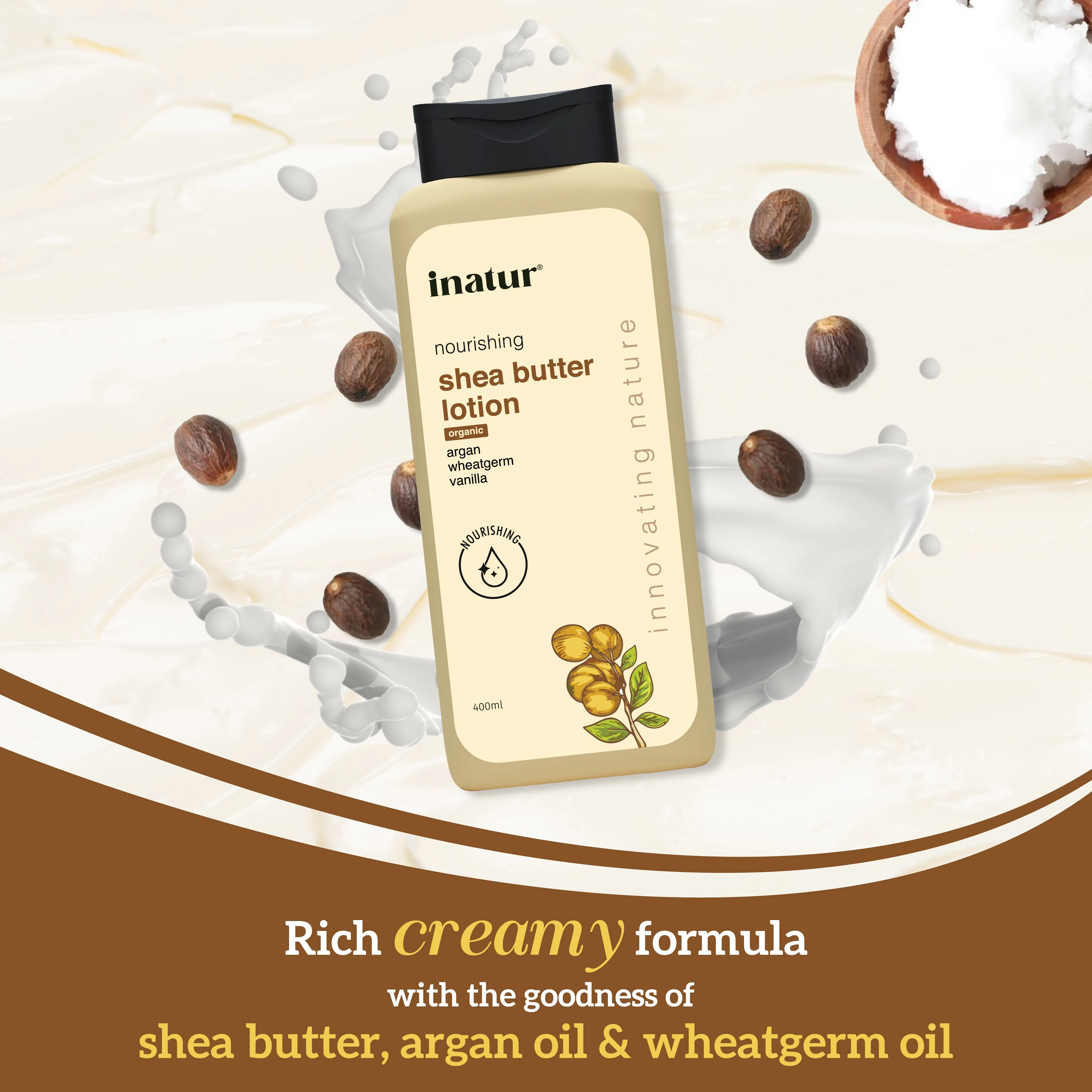 Shea Butter Lotion - Lightweight & Non-Greasy Daily Moisturizer for Face & Body - Kids Safe