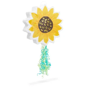 Small Sunflower Pull String Pinata for Birthday Party Baby Shower