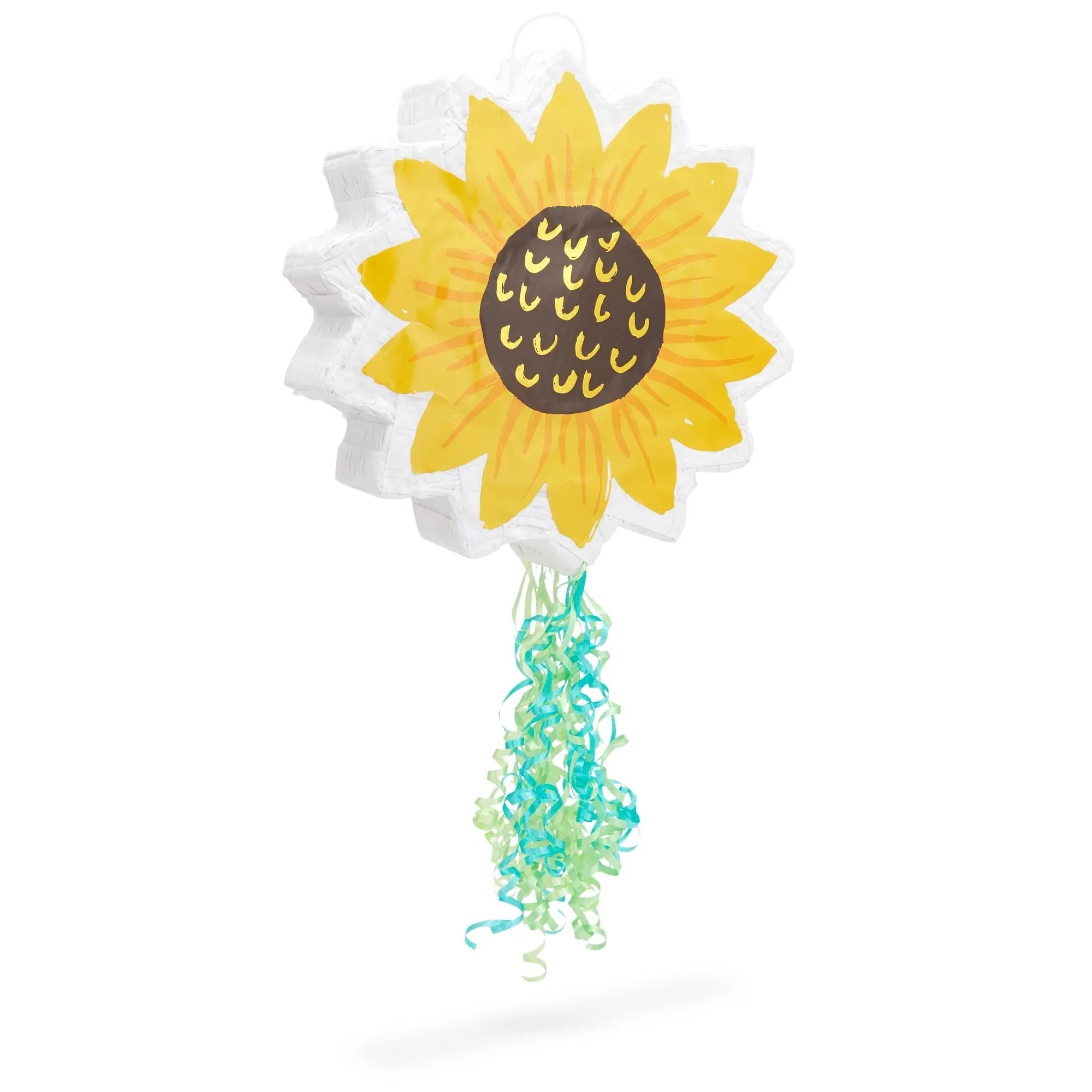 Small Sunflower Pull String Pinata for Birthday Party Baby Shower