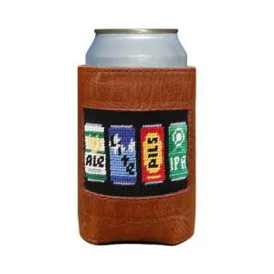 SMATHERS & BRANSON BEER CANS NEEDLEPOINT CAN COOLER